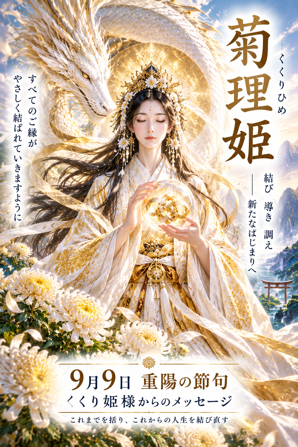 【9月9日 重陽の節句】 🐉くくり姫様からのメッセージ🐉